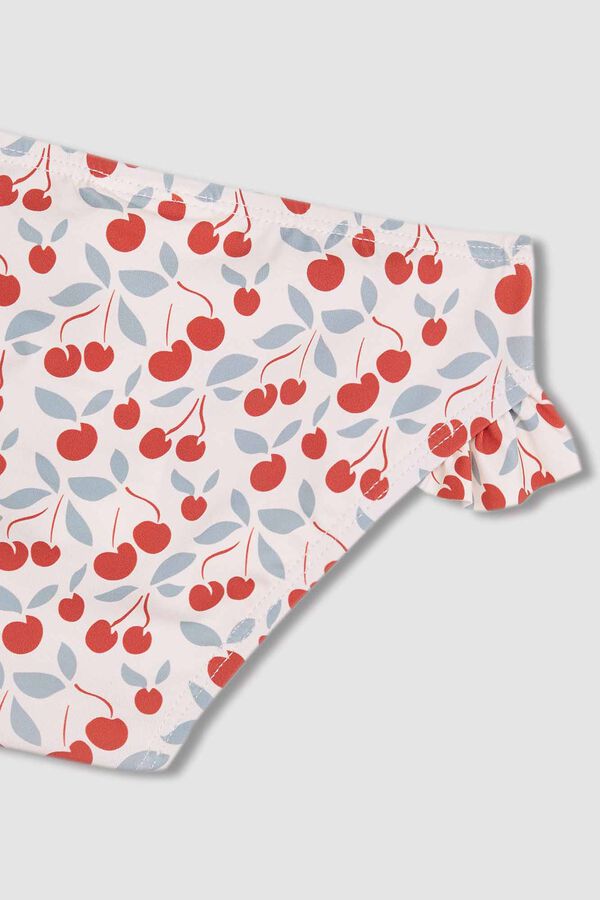 Gocco Braguita de estampado cerezas blanco blanco