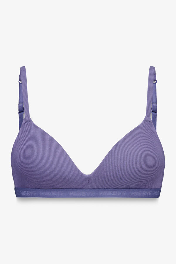 HI&BYE Soutien triangular azul com enchimento fixo  azul