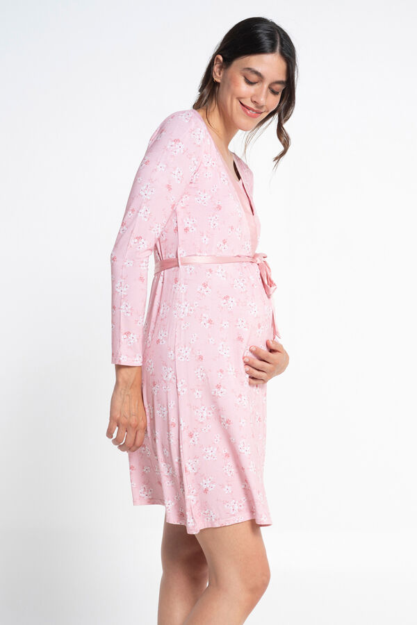 Ohma! Camis&oacute;n lactancia manga larga flor japonesa rosa