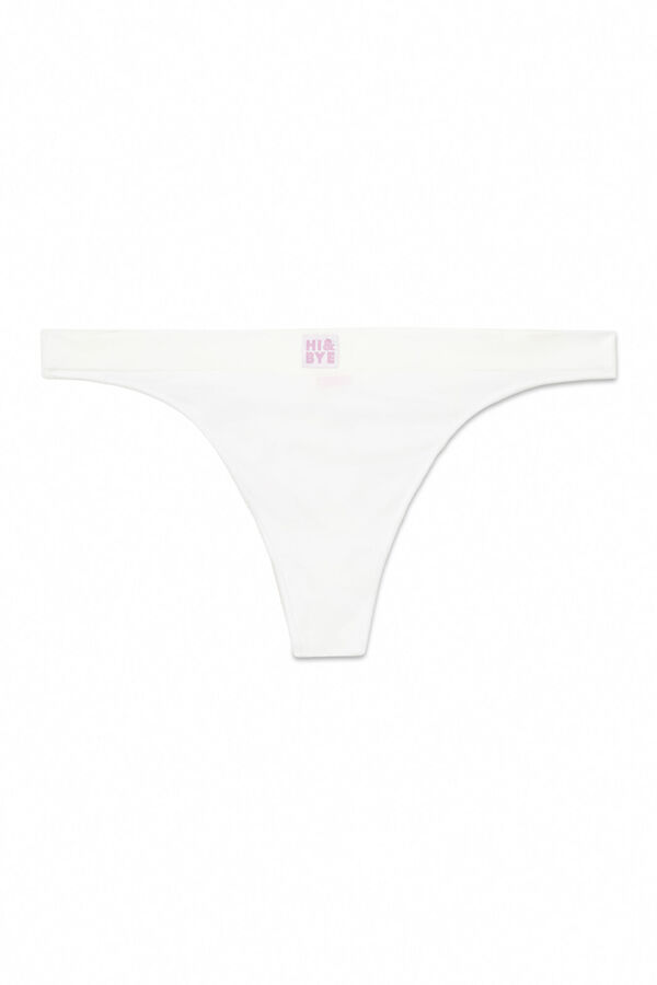 HI&BYE Tanga sem costura marfim bege