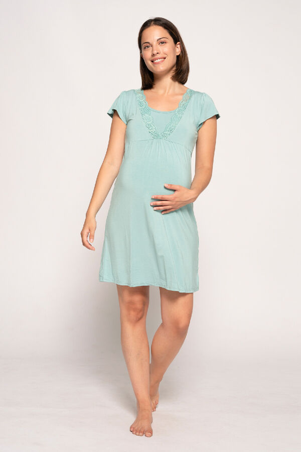 Ohma! Camis&oacute;n lactancia manga corta turquesa