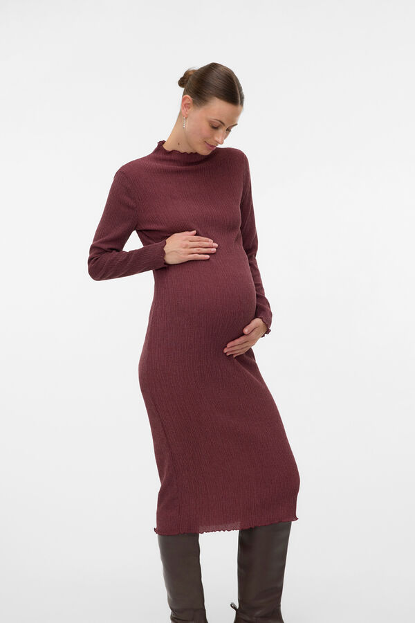 Mamalicious Vestido midi maternity morado/lila