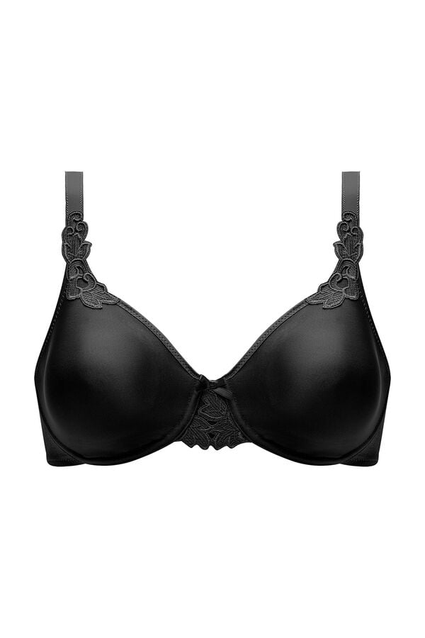 Chantelle Sujetador reductor Hedona liso con bordados negro