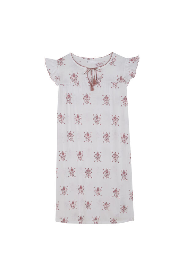 Women'secret Camis&oacute;n corto "maternity" blanco estampado floral marfil