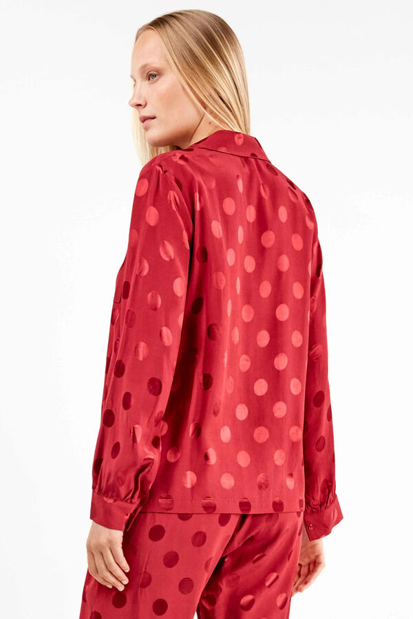 Gisela Pijama camisero topitos estampado