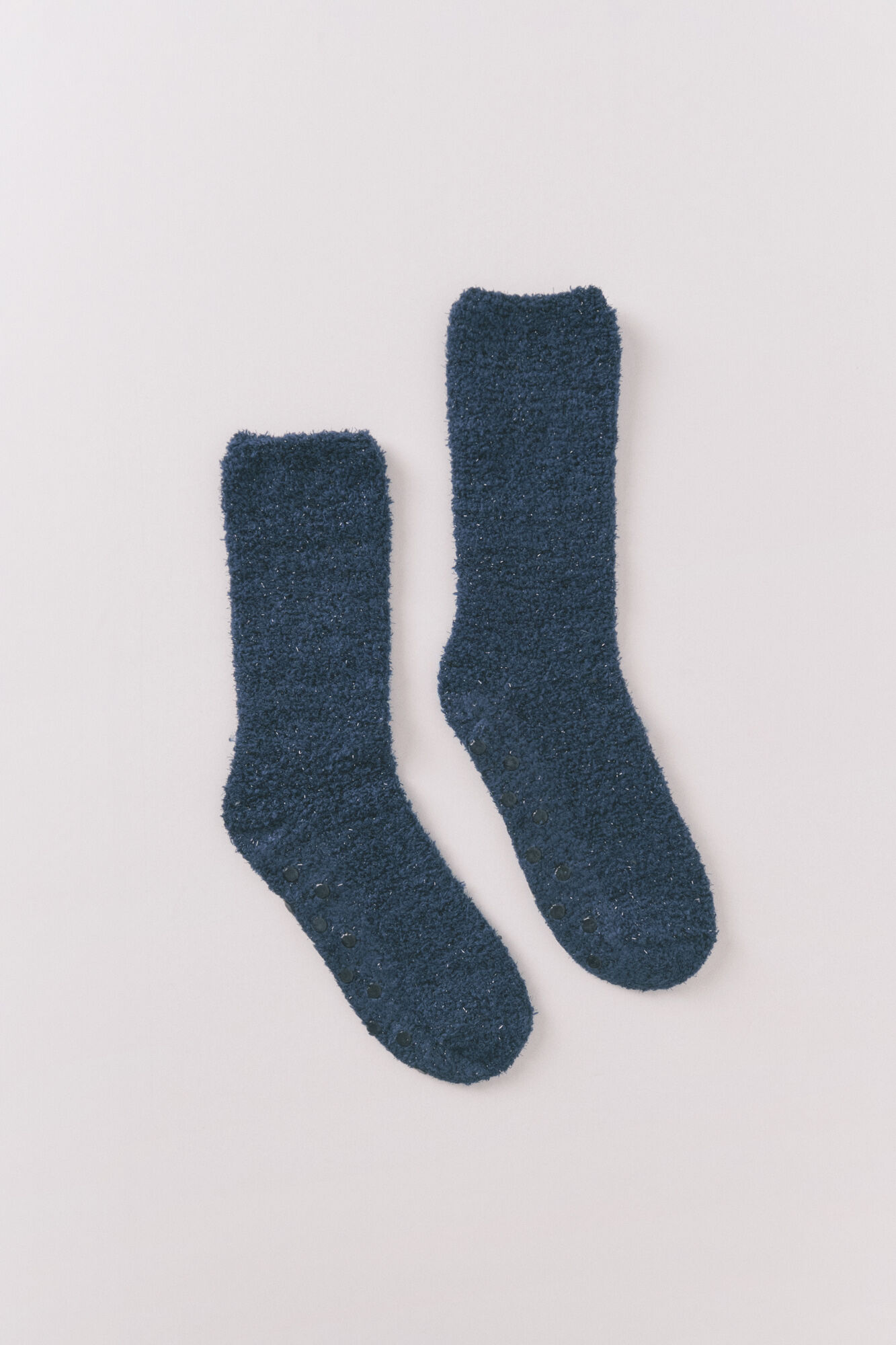Women'secret Calcetines largos pelo azul lurex