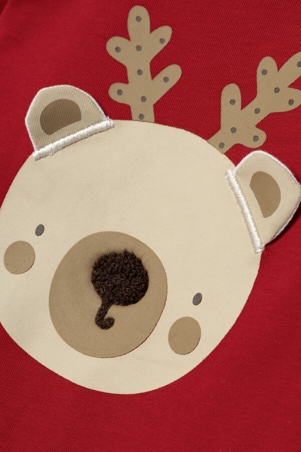 Name it Body neutro de urso de Natal para beb&ecirc; vermelho