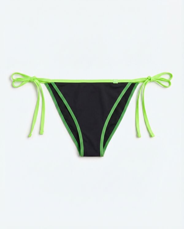HI&BYE Braga bikini brasile&ntilde;a tiras negra negro