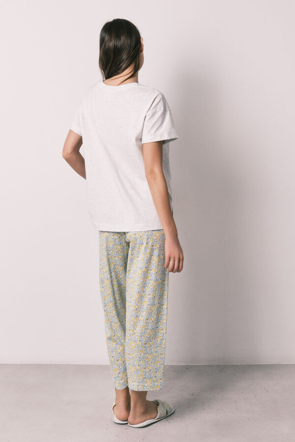 Women'secret Pijama largo algod&oacute;n Snoopy gris
