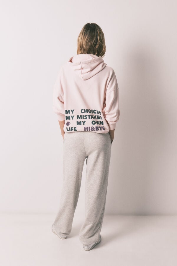 HI&BYE Cal&ccedil;a jogger em molet&atilde;o de algod&atilde;o cinza cinzento