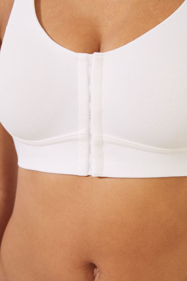 Women'secret NATURAL Soutien p&oacute;s-operat&oacute;rio algod&atilde;o branco bege