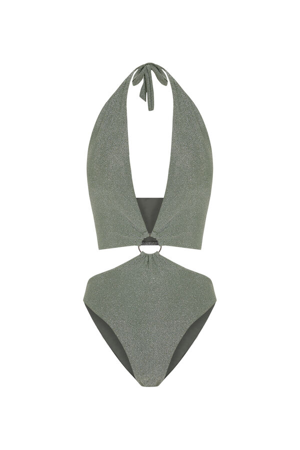 Women'secret Trikini brillante verde kaki