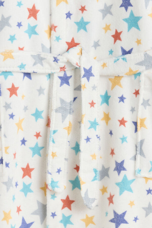 Textura Albornoz rizo algodón morado/lila