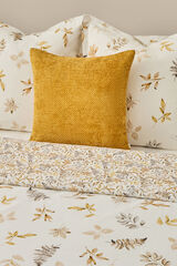 Textura Capa de edredom de algod&atilde;o com folhas em um galho cru