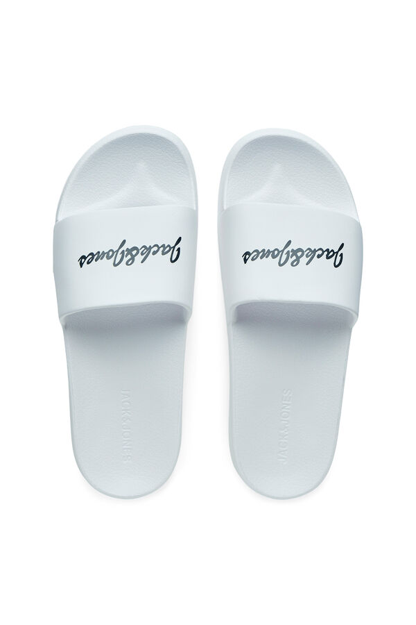Jack & Jones Chanclas pala de hombre logo blanco