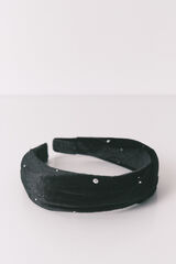 Women'secret Diadema terciopelo negro brillos negro