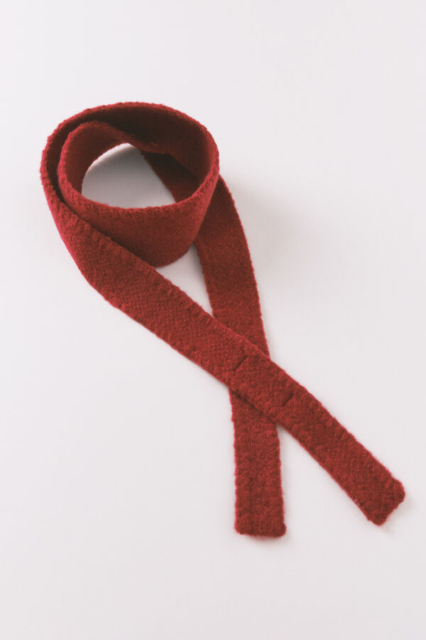 Women'secret Bufanda estrecha tricot rojo  rojo