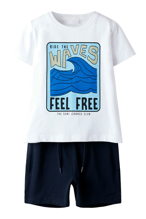 Name it Conjunto camiseta y bermuda azul