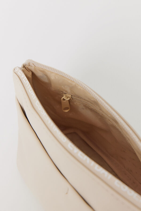 Women'secret Bolsa pequena de borracha bege cru