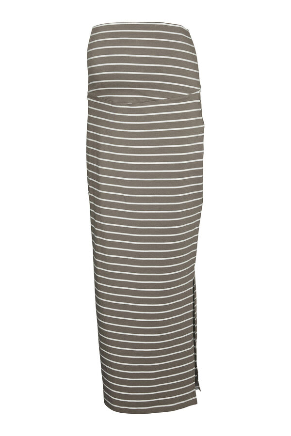 Mamalicious Falda larga algod&oacute;n maternity gris