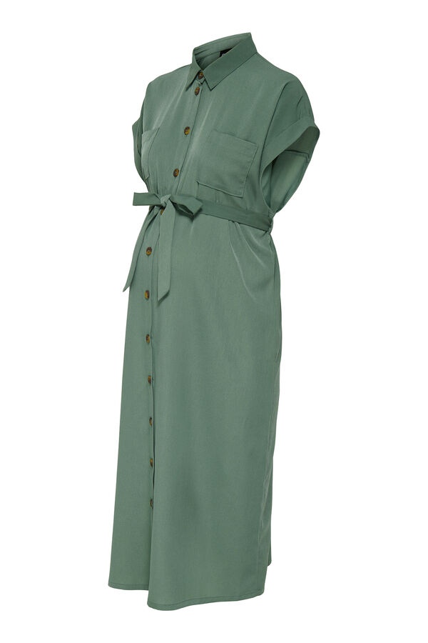 Only Maternity Vestido camisa maternity liso verde