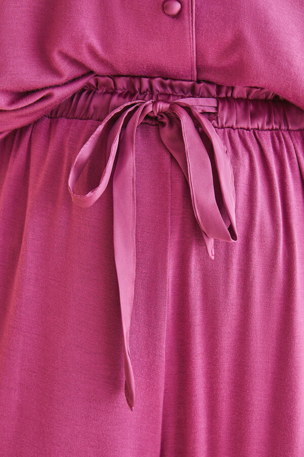 Womensecret Pijama camisero Capri lila morado/lila