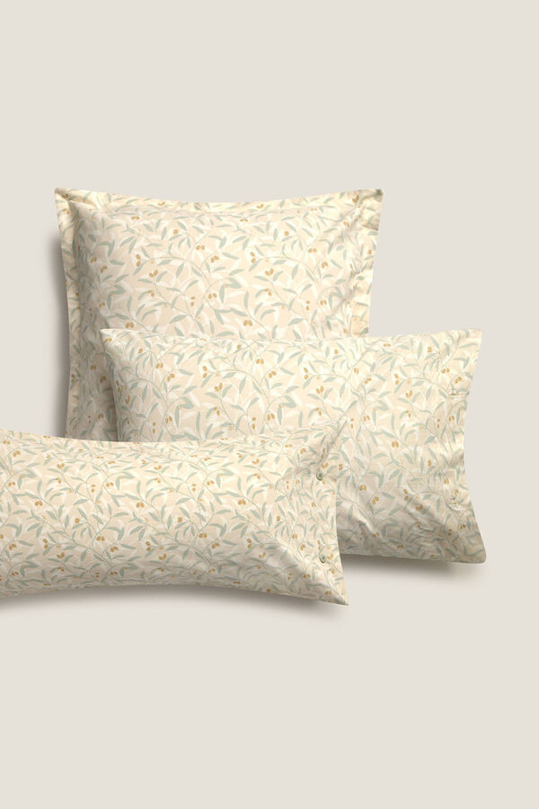 Textura Funda de almohada estampada reversible blanco