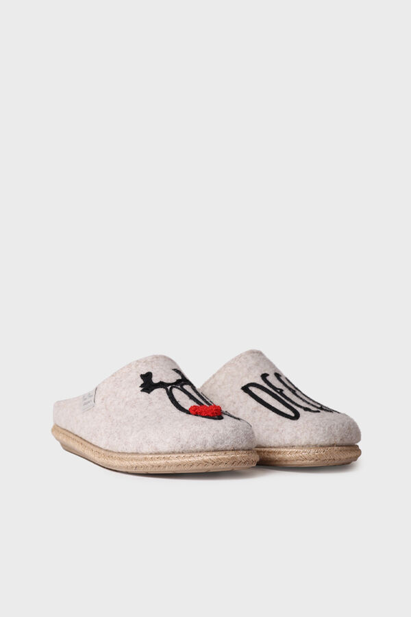 Toni Pons Slippers para mujer en fieltro en Crudo marfil