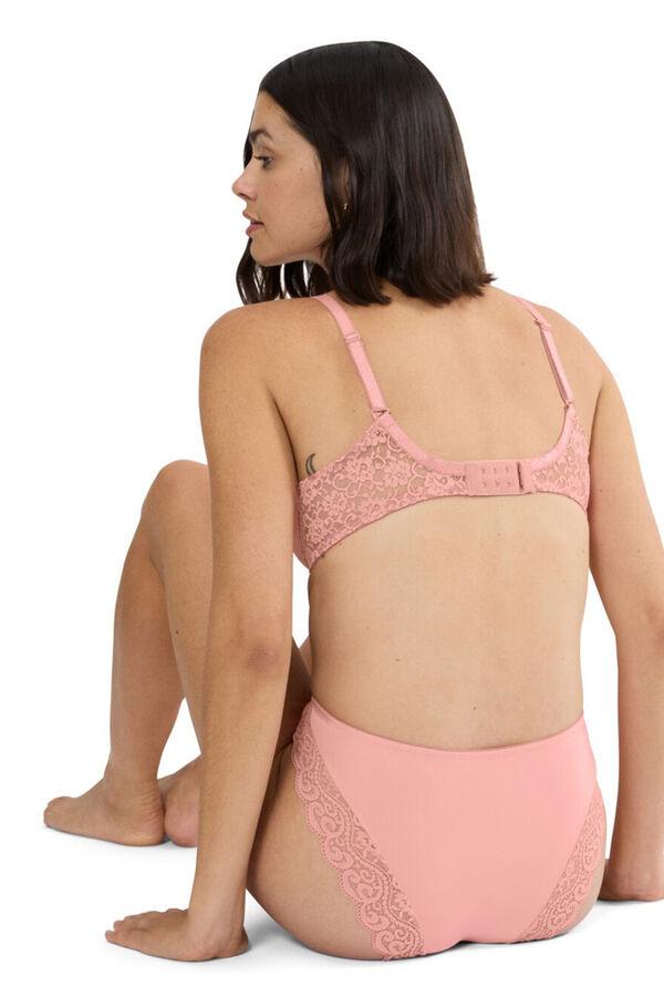 Triumph Braga cl&aacute;sica cadera microfibra rosa