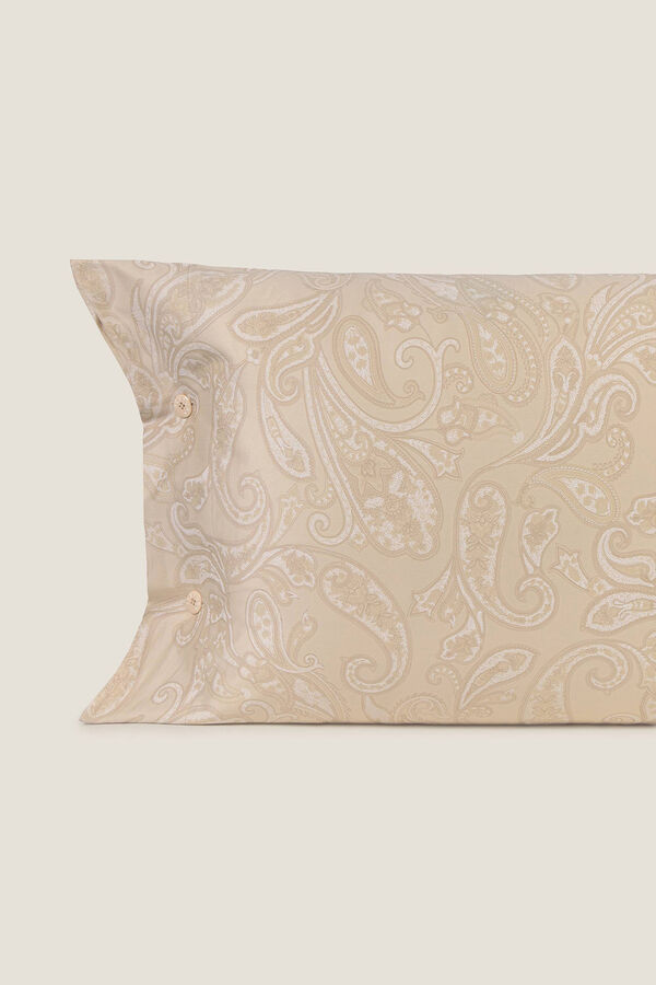 Textura Funda de almohada de sat&eacute;n estampada kaki