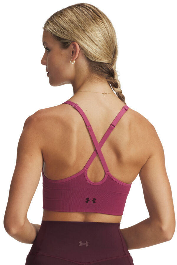 Under Armour Sujetador deportivo de sujeci&oacute;n baja de mujer fucsia