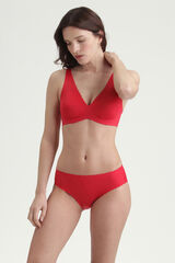 DIM Soutien de microfibra sem costura e sem aro vermelho