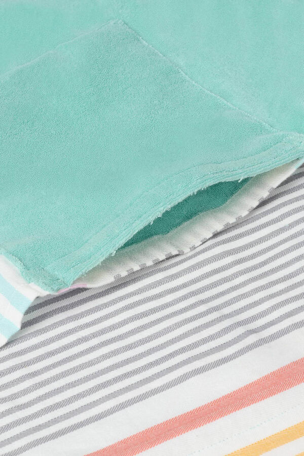 Textura TOALLA PAREO ALGOD&Oacute;N RAYAS vermelho