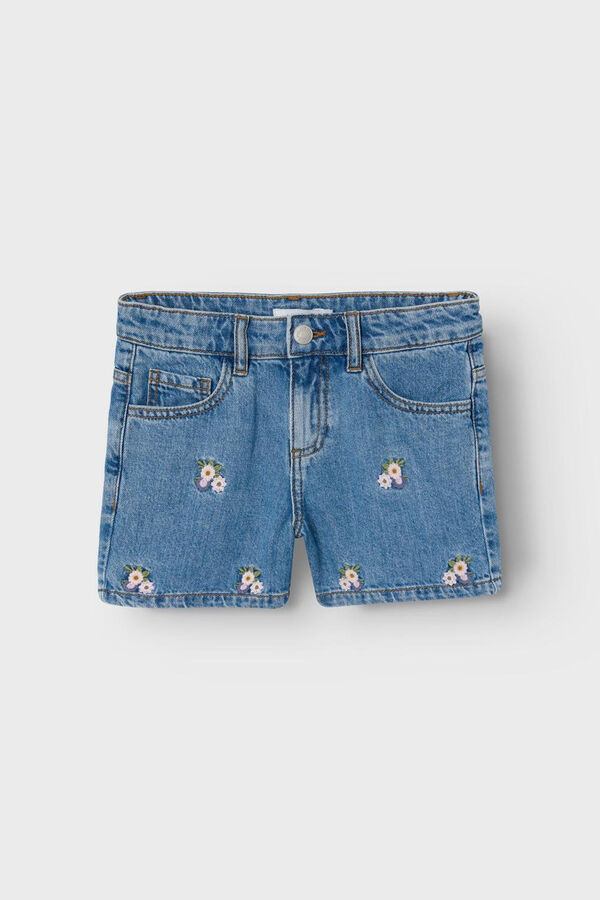 Name it Cal&ccedil;as curtas menina denim azul