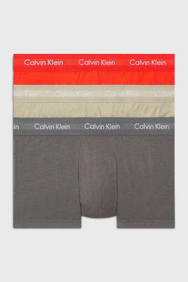 Calvin Klein Pack de 3 b&oacute;xers de tiro bajo - Cotton Stretch estampado