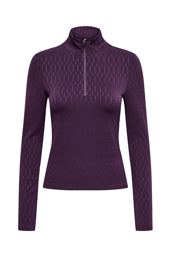 Only Play Sudadera fina cuello alto morado/lila