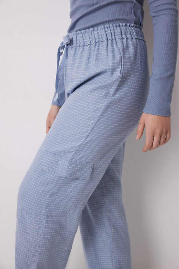 Women'secret Cal&ccedil;a cargo longa estampado azul