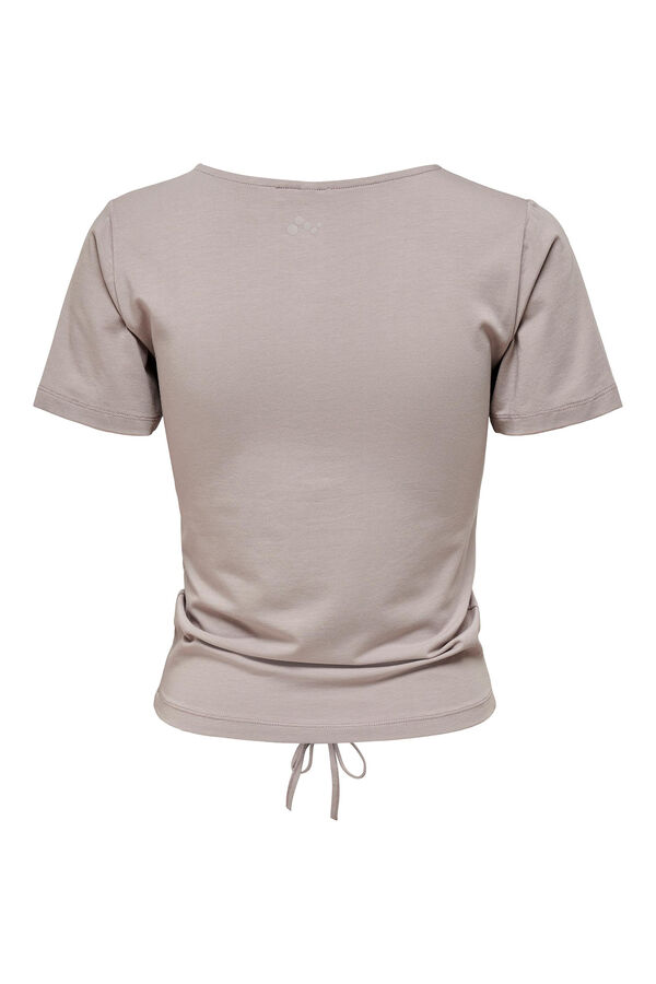 Womensecret Camiseta deportiva manga corta gris