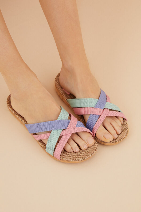 Women'secret Sand&aacute;lias tiras cruzadas La Vecina Rubia estampado