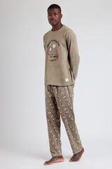 Admas Pijama Hombre Beagle Scouts Snoopy kaki