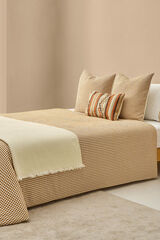 Textura Capa de edred&atilde;o em tecido estampado amarelo