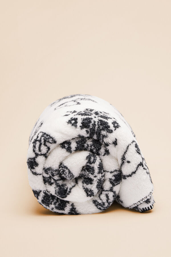 Women'secret Manta tacto suave Snoopy  marfil