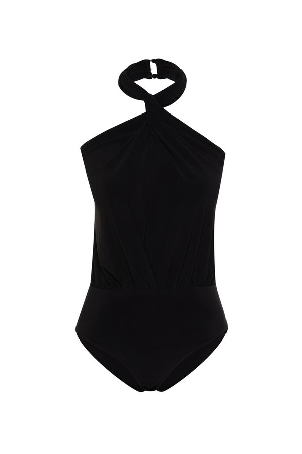 Trendyol Body de punto manga larga negro