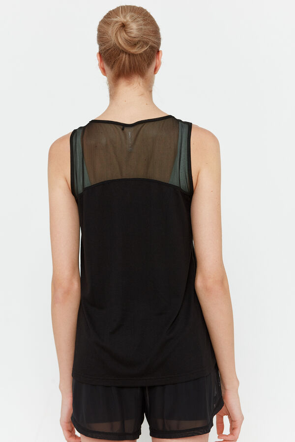 Only Play T-shirt de al&ccedil;as preto