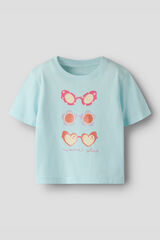 Name it T-shirt manga curta para menina azul