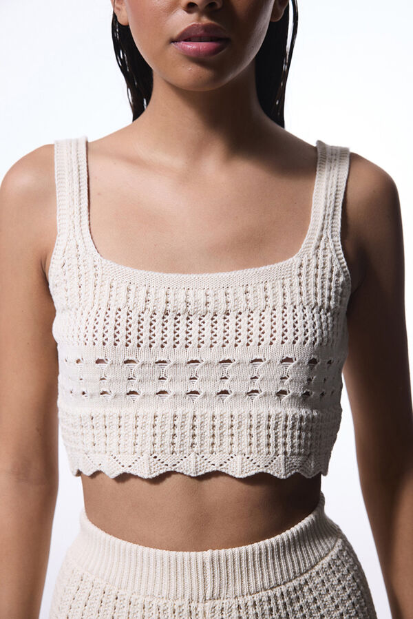 Penti Crop top algod&oacute;n beige