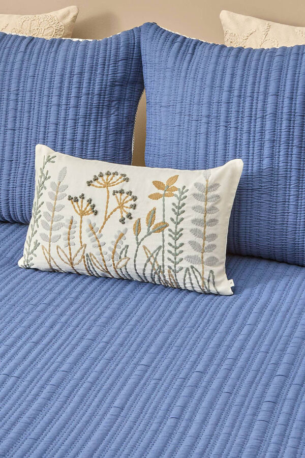 Textura Edred&oacute;n liso reversible azul