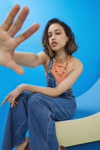 HI&BYE Crop top halter laranja