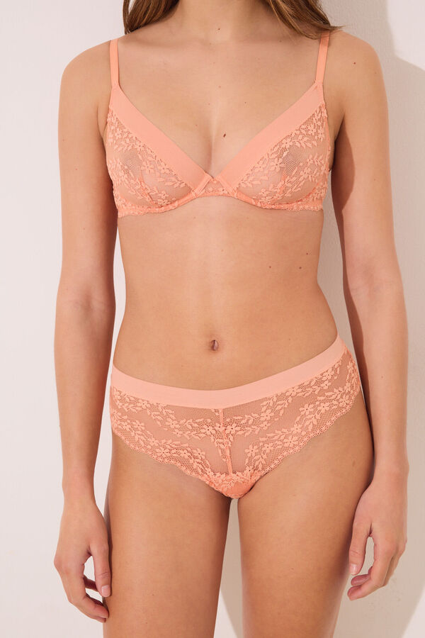 Women'secret Braga ancha brasile&ntilde;a encaje naranja peach naranja