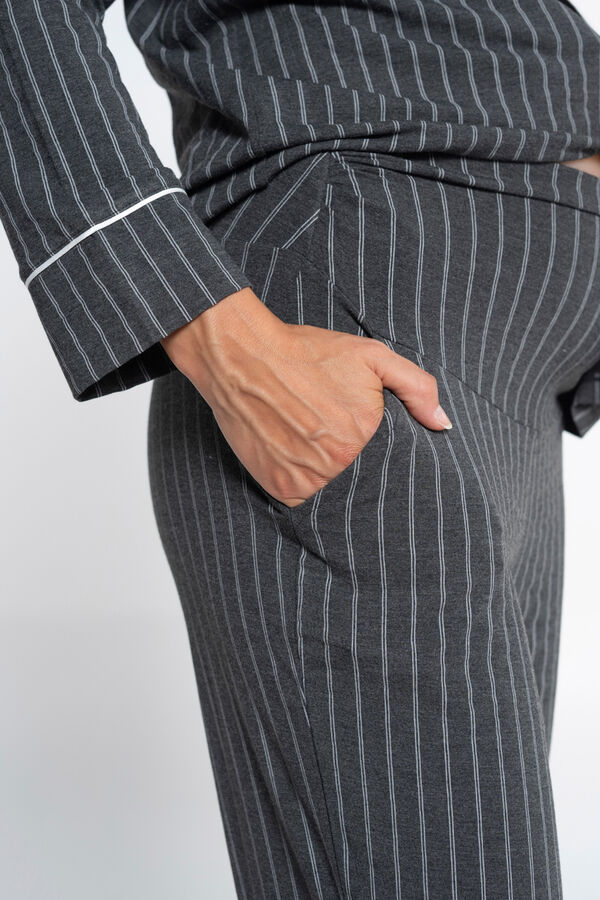 Ohma! Pack pijama premam&aacute; de rayas gris